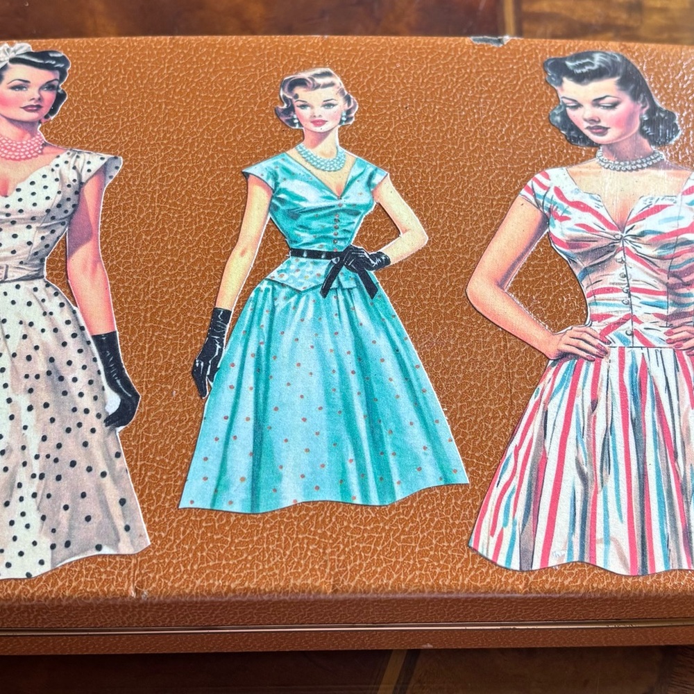 Vintage Farrington Jewelry box Genuine Texco Travel compartment